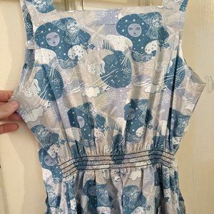 Nooworks RARE print Arctic Fox Overalls Size: Medium